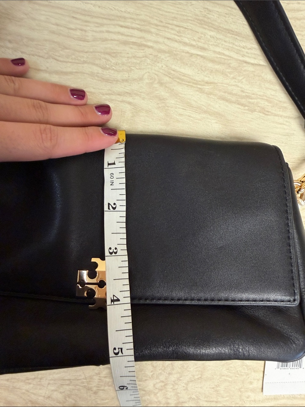 TORY BURCH CHARLIE SMALL SHOULDER BAG BLACK - Picture 8 of 9